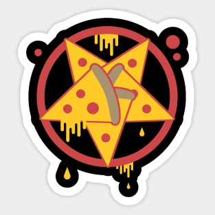 Occult Pentagram Pizza Sticker